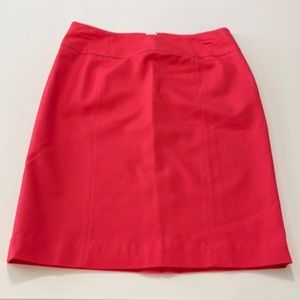 Worthington Red Coral Straight Pencil Skirt Size 4